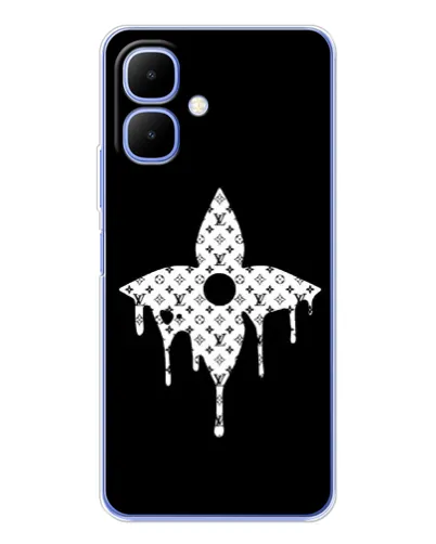 Чехол для TECNO Spark Go 2 с картинкой «Цветочная монограмма»