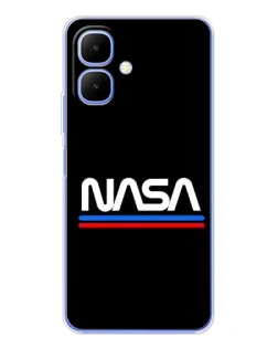 Чехол для TECNO Spark Go 2 с картинкой «NASA — классика Red Blue» Чехол для TECNO Spark Go 2 с картинкой «NASA — классика Red Blue»