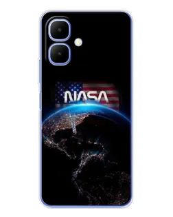 Чехол для TECNO Spark Go 2 с картинкой «Земля из космоса NASA»