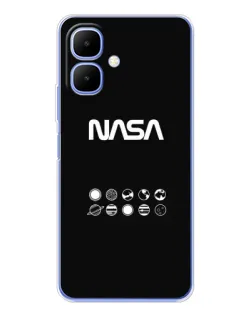 Чехол для TECNO Spark Go 2 с картинкой «NASA — технический принт»