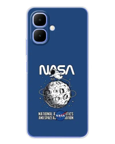 Чехол для TECNO Spark Go 2 с картинкой «NASA — лунная миссия»
