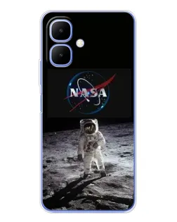 Чехол для TECNO Spark Go 2 с картинкой «Астронавт на Луне»