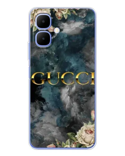 Чехол для TECNO Spark Go 2 с картинкой «Абстрактные цветы Gucci» Чехол для TECNO Spark Go 2 с картинкой «Абстрактные цветы Gucci»