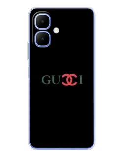 Чехол для TECNO Spark Go 2 с картинкой «Gucci — красный градиент»