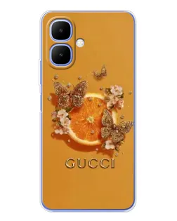 Чохол для TECNO Spark Go 2 з картинкою «Gucci — золоті метелики» Чохол для TECNO Spark Go 2 з картинкою «Gucci — золоті метелики»
