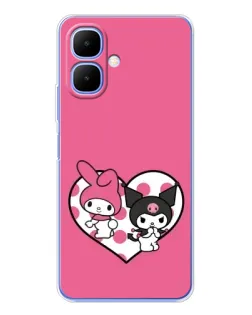 Чохол для TECNO Spark Go 2 з картинкою «Kuromi та My Melody» Чохол для TECNO Spark Go 2 з картинкою «Kuromi та My Melody»