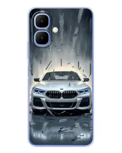 Чехол для TECNO Spark Go 2 с картинкой «BMW в свете фар»