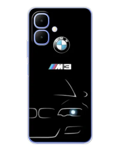 Чехол для TECNO Spark Go 2 с картинкой «Минималистичный принт BMW M3» Чехол для TECNO Spark Go 2 с картинкой «Минималистичный принт BMW M3»