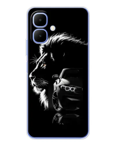 Чехол для TECNO Spark Go 2 с картинкой «BMW и лев» Чехол для TECNO Spark Go 2 с картинкой «BMW и лев»