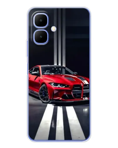 Чехол для TECNO Spark Go 2 с картинкой «Красная BMW на дороге» Чехол для TECNO Spark Go 2 с картинкой «Красная BMW на дороге»