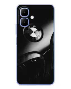 Чехол для TECNO Spark Go 2 с картинкой «Эмблема BMW — макро»