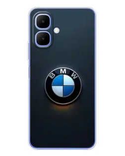 Чехол для TECNO Spark Go 2 с картинкой «Логотип BMW — минимализм»