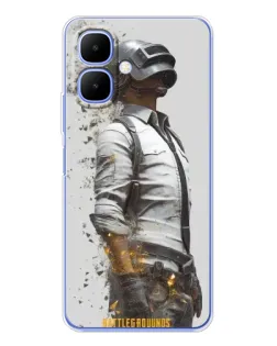 Чехол для TECNO Spark Go 2 с картинкой «PUBG — боец в пыли»