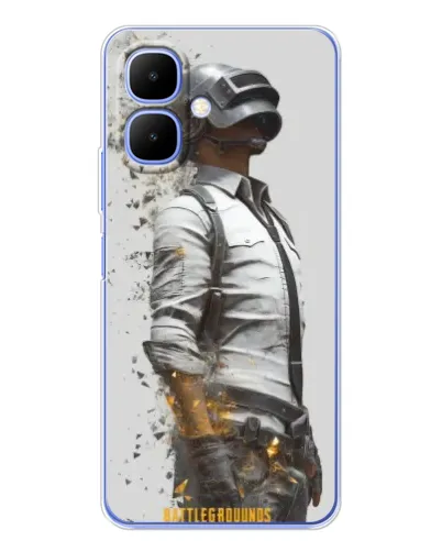 Чехол для TECNO Spark Go 2 с картинкой «PUBG — боец в пыли»