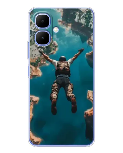 Чехол для TECNO Spark Go 2 с картинкой «PUBG — свободное падение»