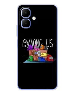 Чехол для TECNO Spark Go 2 с картинкой «Логотип Among Us»