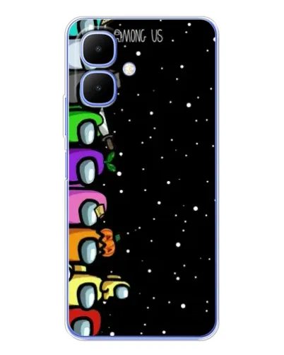 Чехол для TECNO Spark Go 2 с картинкой «Команда Among Us»