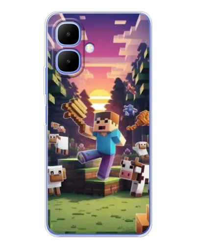 Чехол для TECNO Spark Go 2 с картинкой «Стив на ферме» Чехол для TECNO Spark Go 2 с картинкой «Стив на ферме»