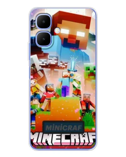 Чехол для TECNO Spark Go 2 с картинкой «Minecraft герои игры» Чехол для TECNO Spark Go 2 с картинкой «Minecraft герои игры»