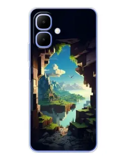Чехол для TECNO Spark Go 2 с картинкой «Вид из пещеры»