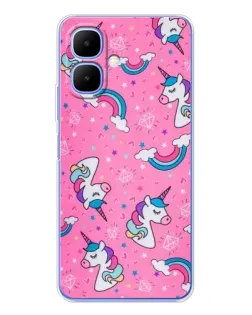 Чехол для TECNO Spark Go 2 с картинкой «Unicorn паттерн розовый» Чехол для TECNO Spark Go 2 с картинкой «Unicorn паттерн розовый»