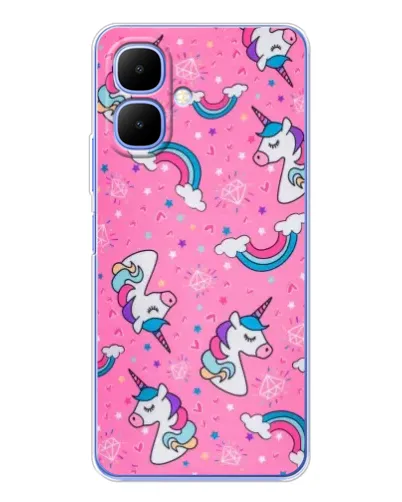 Чехол для TECNO Spark Go 2 с картинкой «Unicorn паттерн розовый» Чехол для TECNO Spark Go 2 с картинкой «Unicorn паттерн розовый»