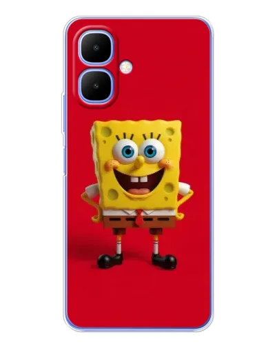 Чехол для TECNO Spark Go 2 с картинкой «Спанч Боб на красном» Чехол для TECNO Spark Go 2 с картинкой «Спанч Боб на красном»