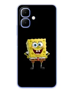 Чехол для TECNO Spark Go 2 с картинкой «Классический Губка Боб»