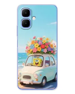 Чехол для TECNO Spark Go 2 с картинкой «Автомобильное путешествие»