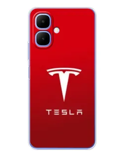 Чехол для TECNO Spark Go 2 с картинкой «Tesla Red Classic»