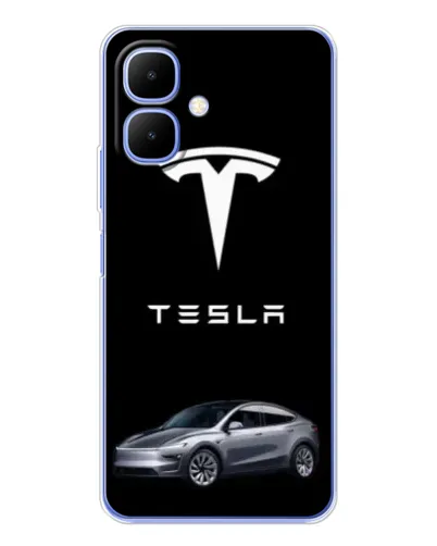 Чехол для TECNO Spark Go 2 с картинкой «Tesla Model Y»
