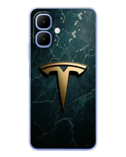 Чехол для TECNO Spark Go 2 с картинкой «Мраморная Tesla Gold»