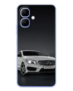 Чехол для TECNO Spark Go 2 с картинкой «Mercedes AMG GT Silver»