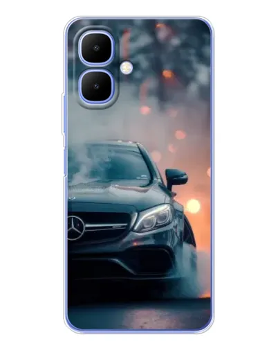 Чехол для TECNO Spark Go 2 с картинкой «Mercedes — ночной город» Чехол для TECNO Spark Go 2 с картинкой «Mercedes — ночной город»