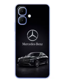 Чехол для TECNO Spark Go 2 с картинкой «Mercedes — решетка радиатора»