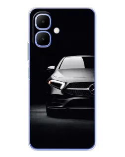 Чехол для TECNO Spark Go 2 с картинкой «Свет фар Mercedes»