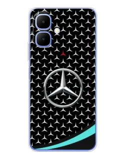 Чехол для TECNO Spark Go 2 с картинкой «Mercedes — бирюзовый акцент»