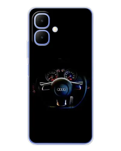 Чехол для TECNO Spark Go 2 с картинкой «Салон Audi — руль»