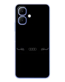 Чехол для TECNO Spark Go 2 с картинкой «Audi — световой подпись»