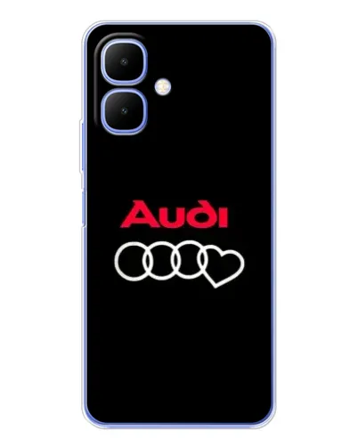 Чехол для TECNO Spark Go 2 с картинкой «Логотип Audi Heart»