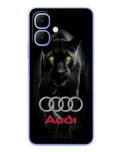 Чехол для TECNO Spark Go 2 с картинкой «Пантера и Audi»