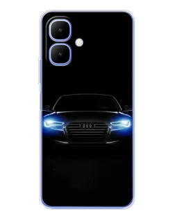 Чехол для TECNO Spark Go 2 с картинкой «Audi в неоне»