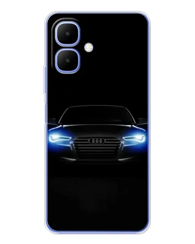 Чехол для TECNO Spark Go 2 с картинкой «Audi в неоне»