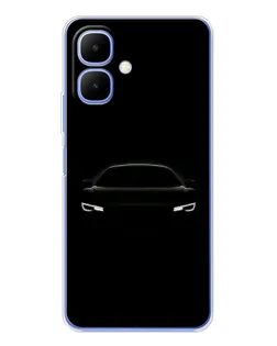 Чехол для TECNO Spark Go 2 с картинкой «Взгляд Audi в темноте»