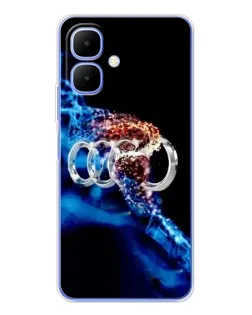 Чехол для TECNO Spark Go 2 с картинкой «Энергия лого Audi»