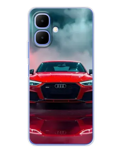 Чехол для TECNO Spark Go 2 с картинкой «Audi RS — красный стиль»