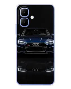 Чехол для TECNO Spark Go 2 с картинкой «Audi — ночное отражение»