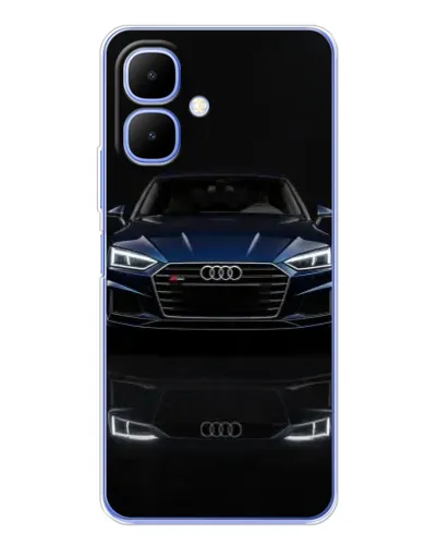 Чехол для TECNO Spark Go 2 с картинкой «Audi — ночное отражение»