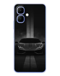 Чехол для TECNO Spark Go 2 с картинкой «Lamborghini симметрия дорог»