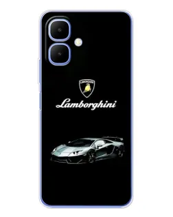Чехол для TECNO Spark Go 2 с картинкой «Логотип Lamborghini классика»